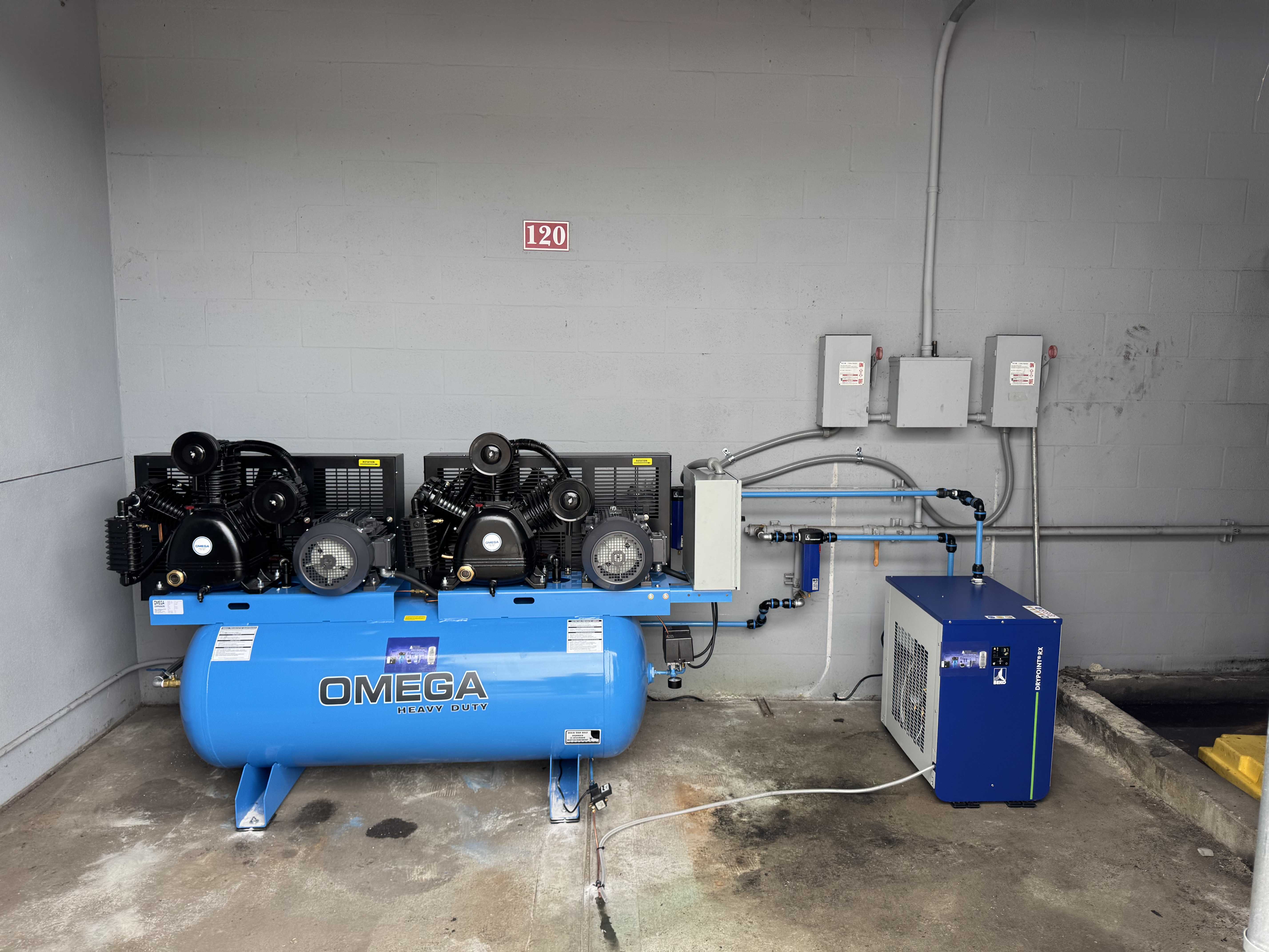 Dual OMEGA Heavy Duty compressor installation Tampa FL